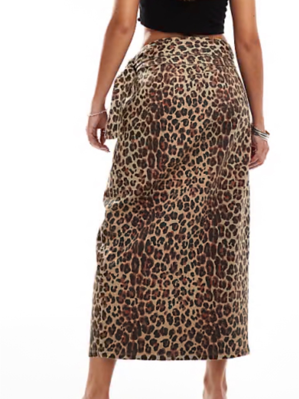 Never Fully Dressed Leopard Jaspre Denim skirt